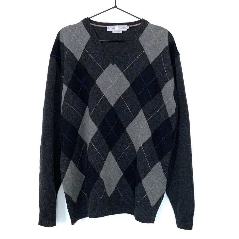 Luigi Baldo Cashmere Silk Blend V-Neck Sweater